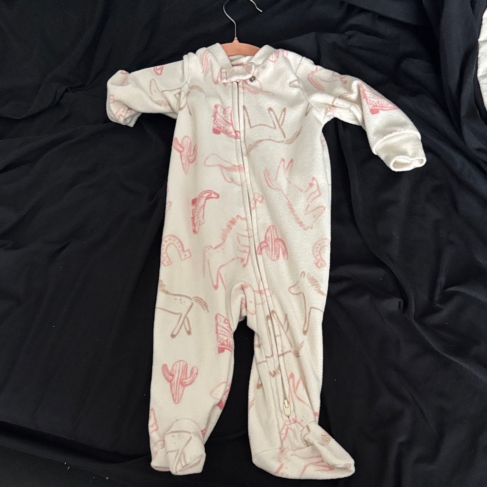 Carters COWBOY FLEECE two way zipper onesie